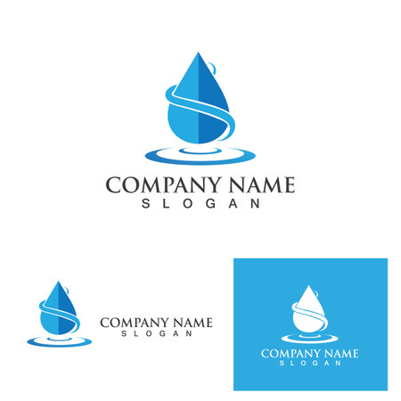 Water drop Logo Template vector illustration designのイラスト素材