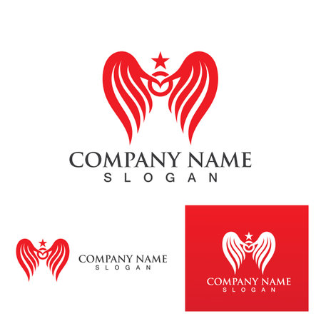 Wing logo and symbol vector epsのイラスト素材