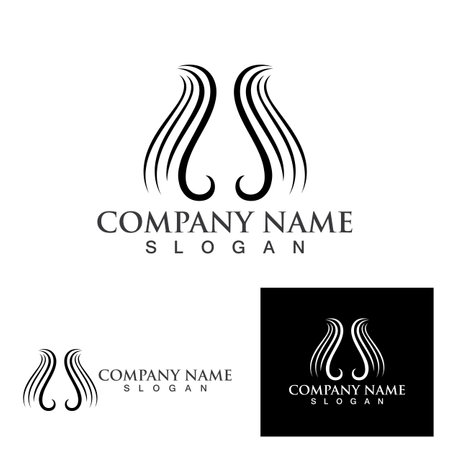 women hair salon logo and symbol vectorのイラスト素材