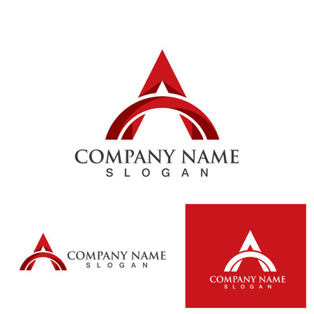 A Letter Logo Template vector icon illustration designのイラスト素材