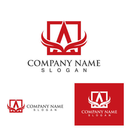 A Letter Logo Template vector icon illustration designのイラスト素材