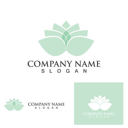 lotus flowers design logo Template iconのイラスト素材