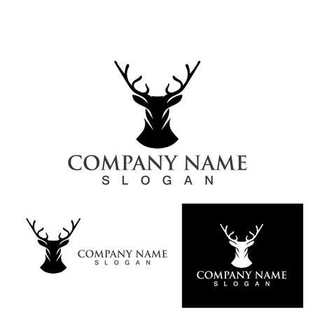 Deer Logo Template vector icon illustration designのイラスト素材