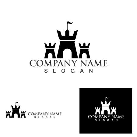 fortress logo and symbol vectorのイラスト素材
