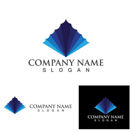 pyramid logo and symbol icon vectorのイラスト素材