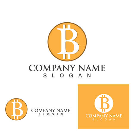 Bitcoin coin logo and symbol vector epsのイラスト素材