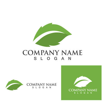 Logos of green Tree leaf ecology nature element vectorのイラスト素材