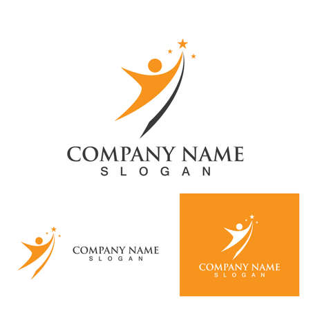 People star success logo and symbol vectorのイラスト素材