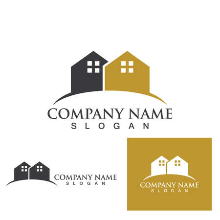 Building home logo and symbol propertyのイラスト素材
