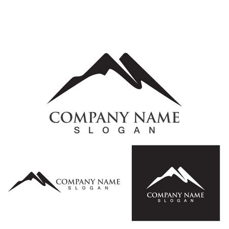 Mountain icon Logo Template Vector illustration designのイラスト素材