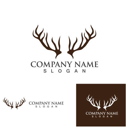 Deer  Horn Logo Template vector designのイラスト素材