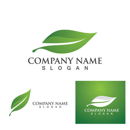 Logos of green Tree leaf ecology nature element vectorのイラスト素材