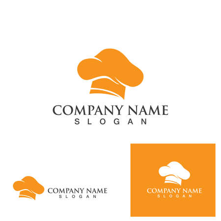 hat chef logo template vector illustrationのイラスト素材