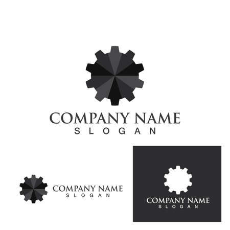 Gear Logo Template vector icon illustration designのイラスト素材