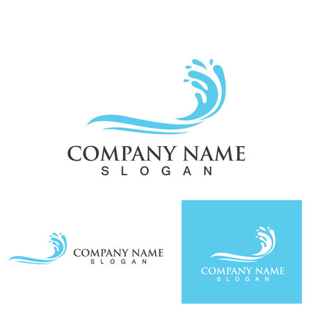 Water wave icon vector illustration design logoのイラスト素材