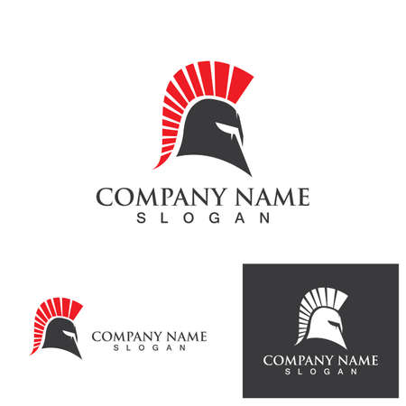 Spartan helmet logo template vector icon designのイラスト素材