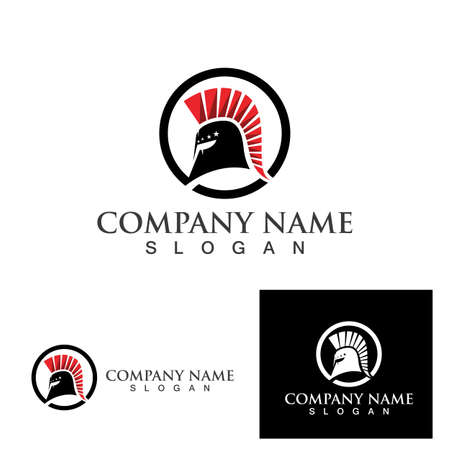 Spartan helmet logo template vector icon designのイラスト素材