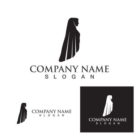 Hijab logo and symbol  illustration template designのイラスト素材