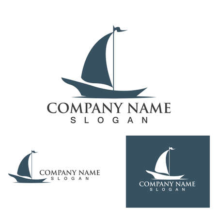 Silhouette of Dhow logo design  Traditional Sailboat from Asia Africaのイラスト素材
