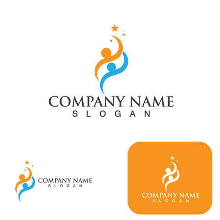 Adoption family care logo vector imageのイラスト素材