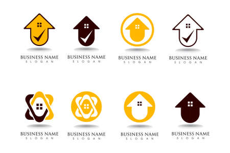 Home and building logo and symbolのイラスト素材