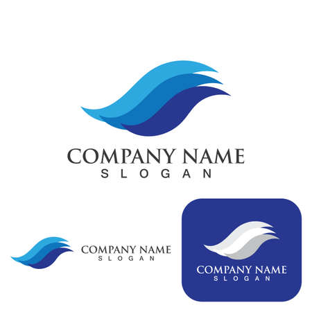 Water wave icon vector illustration design logoのイラスト素材