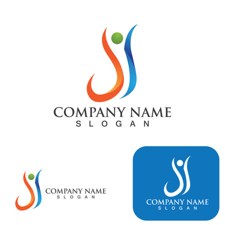Human character logo sign illustration vector designのイラスト素材