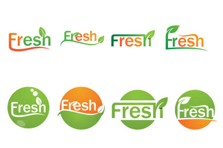Freesh  green leaf logo vectorのイラスト素材