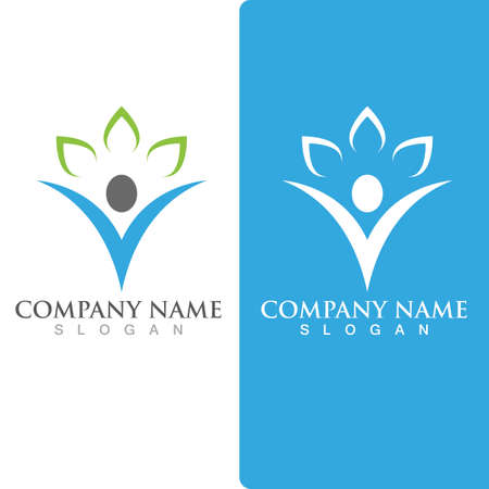 Human character logo sign illustration vector designのイラスト素材