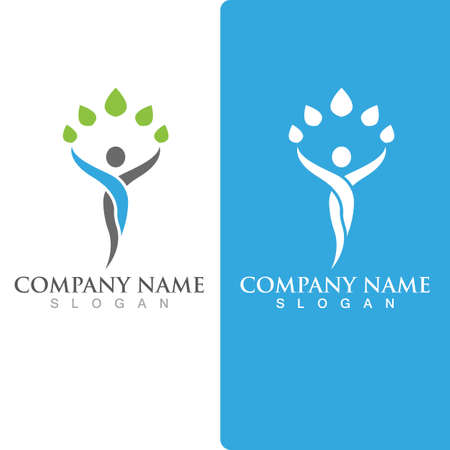 Human character logo sign illustration vector designのイラスト素材