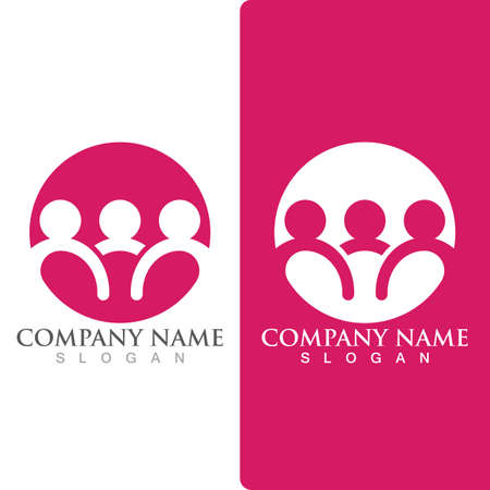 Adoption logo and symbol social icon design templateのイラスト素材