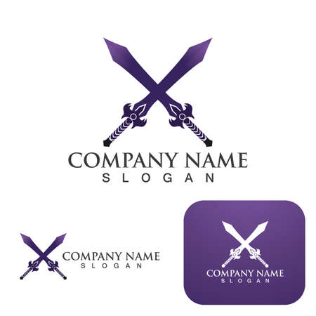 Sword game item vector symbol logoのイラスト素材