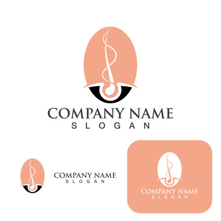 Hair treatments logo vector iconのイラスト素材