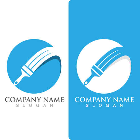 paint brush logo and symbol vectorのイラスト素材