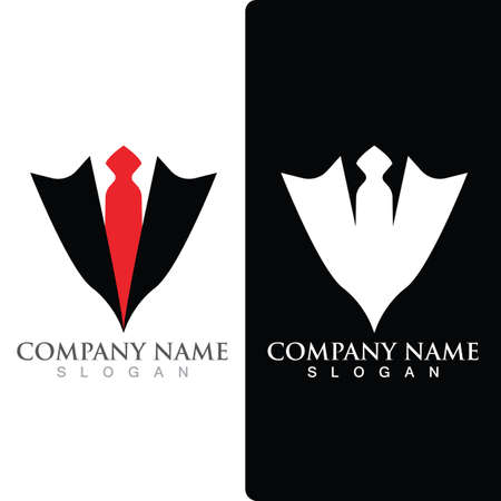 work suit logo tuxedo logo and symbol vectorのイラスト素材