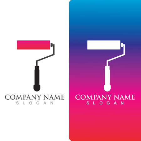 paint brush logo and symbol vectorのイラスト素材