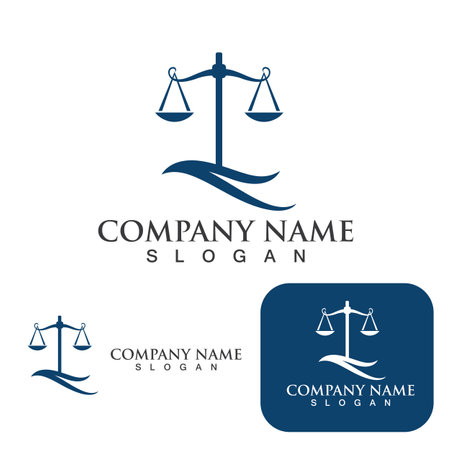justice law Logo Template vector illsutration designのイラスト素材