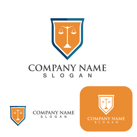 justice law Logo Template vector illsutration designのイラスト素材