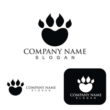 Dog paw Logo and symbol vectorのイラスト素材