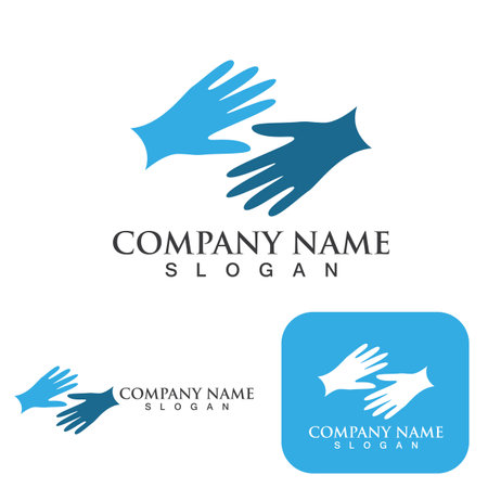 Hand care logo and symbol vector templateのイラスト素材