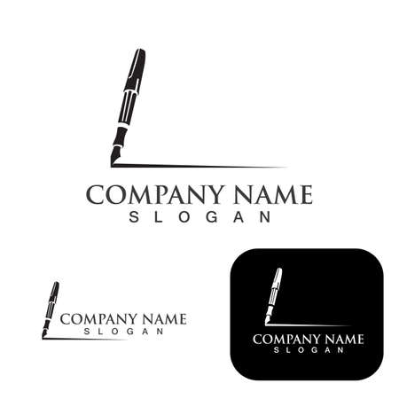 Pen Logo and symbol templateのイラスト素材