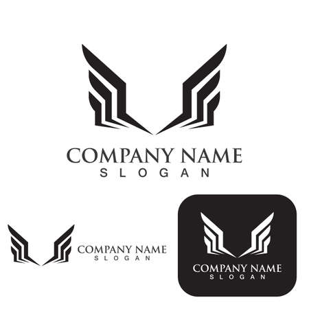 Wing falcon bird  Logo Template vectorのイラスト素材