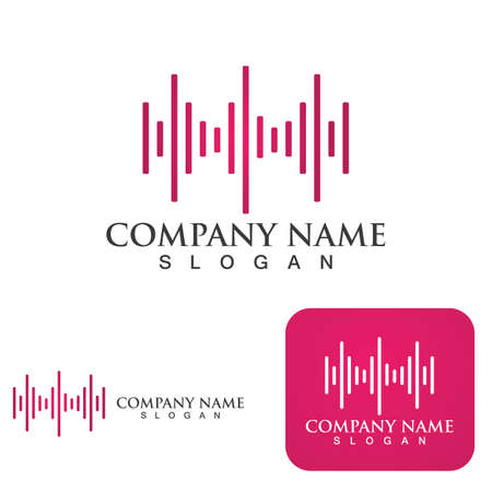 Sound waves vector illustration design templateのイラスト素材