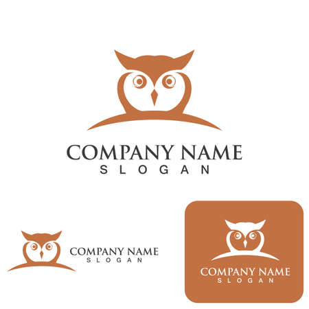 Owl bird logo and symbol vectorのイラスト素材