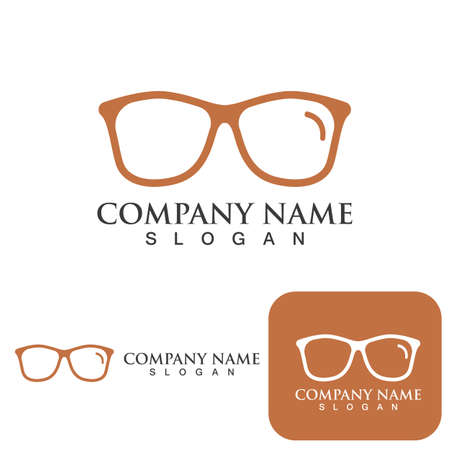 GLASSES logo and symbol template design elementのイラスト素材