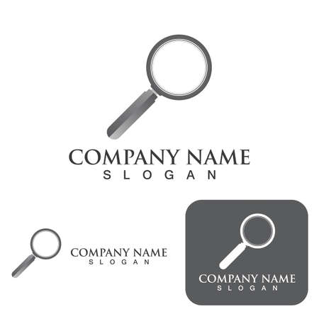 magnifying glass logo and symbolのイラスト素材