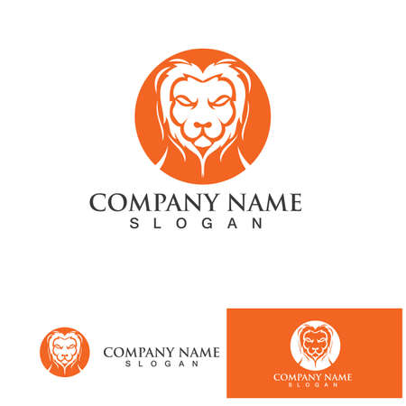 Lion King  logo vector illustration design.gold  lion king head sign concept isolated black backgroundのイラスト素材