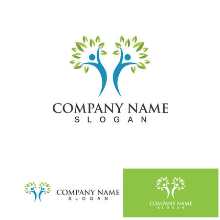 People tree  logo and symbol vector templateのイラスト素材