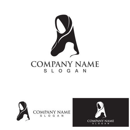 Hijab  logo and symbolのイラスト素材