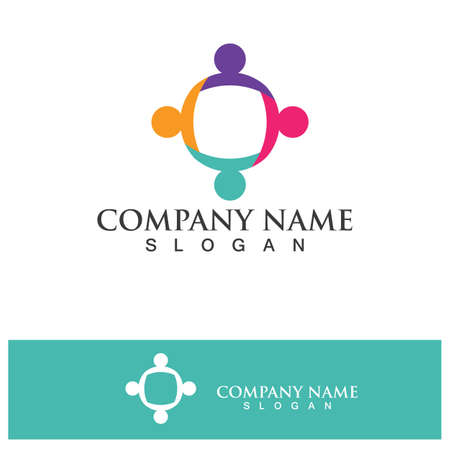 Community, network and social icon design templateのイラスト素材